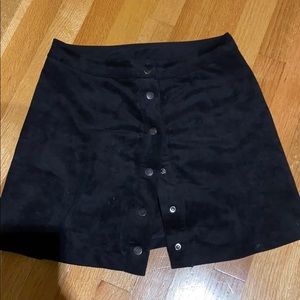Black velvet skirt